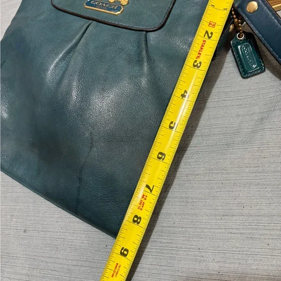 Coach Dark Teal 41980 Leather Crossbody Bag - Picture 13 of 13